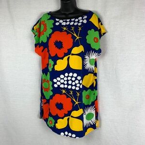 Ladies Marimekko For Target Floral Mini Dress Tunic Shift Size Medium